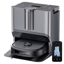 Alternative view of Eureka J15 Pro Ultra Robot Vacuum and Mop with Self Emptying Base, 16,200 Pa Suction, Flex-Arm Design Mop, Auto Mop Hot Water Washing & Hot Air Drying, Anti-Tangle, AI Obstacle Avoidance, Black