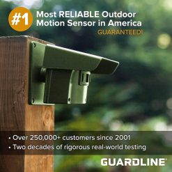 Alternative view of Guardline Wireless Driveway Alarm – 4 Motion Detector Alarm Sensors & 1 Receiver, 1/4 Mile Range, Weatherproof Outdoor Security Alert System for Home & Property