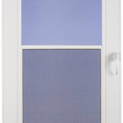 Larson Mobile Home 32-in x 76-in White Mid-View Wood Core Storm Door | 38005033276