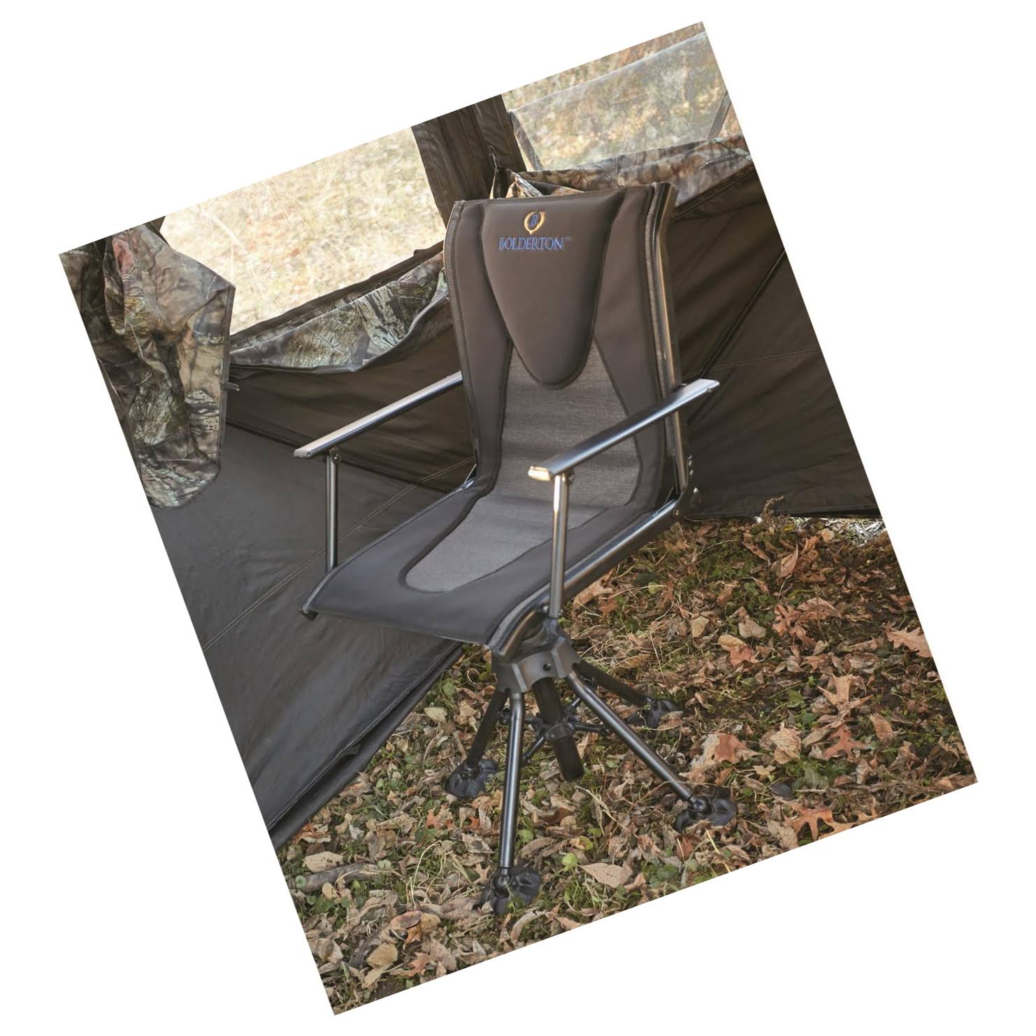 Bolderton 360 Comfort Swivel Hunting Blind Chair with Armrests - Image 6