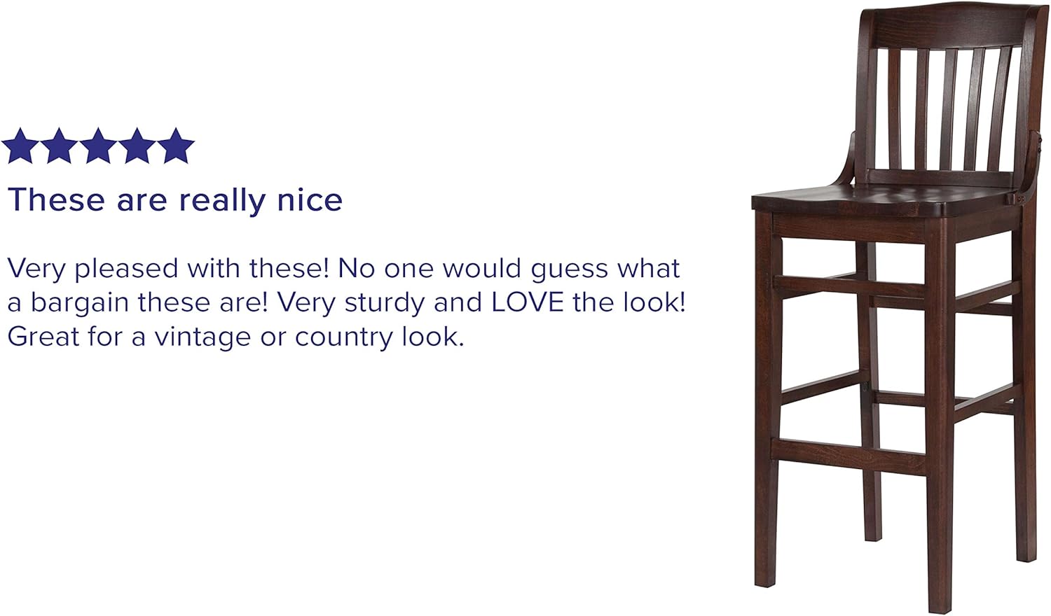 Flash Furniture HERCULES Series School House Back Walnut Wood Restaurant Barstool - Image 5