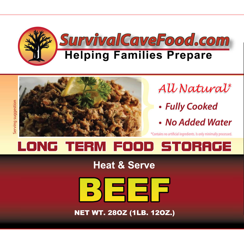 Survival Cave Food Canned Beef Case of 12 28oz Cans - Image 2