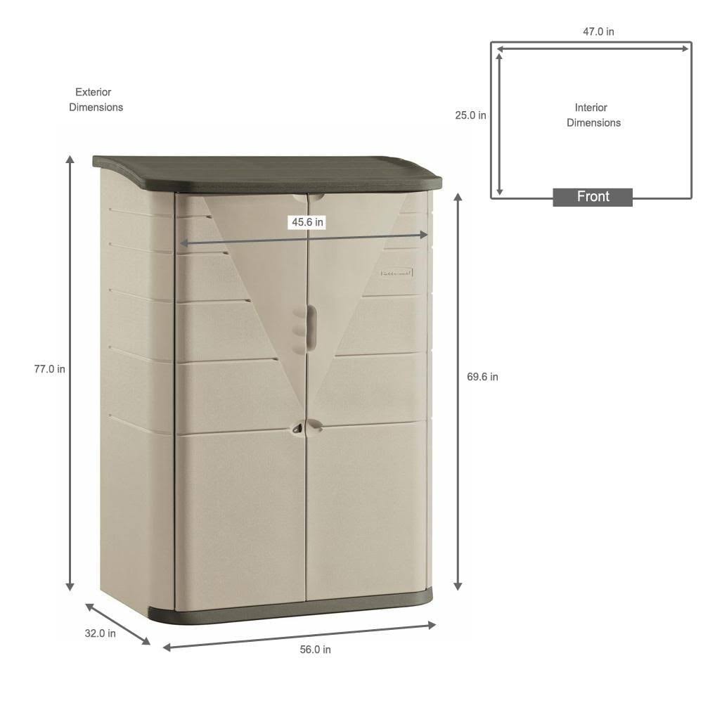 Rubbermaid Large Vertical Storage Shed FG374601OLVS - Image 2