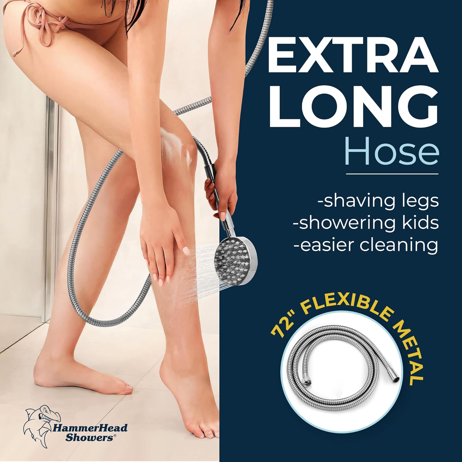 HammerHead Showers? Solid Metal LOW FLOW Handheld Shower Head with Hose and Brass Holder – OIL RUBBED BRONZE ?C Water Saving 1.75 GPM Detachable Shower Head – Adjustable Shower Wand Bracket & 6ft Hose - Image 45