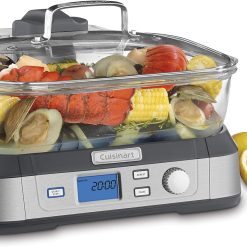 Cuisinart Digital Glass Steamer, One Size, Stainless Steel