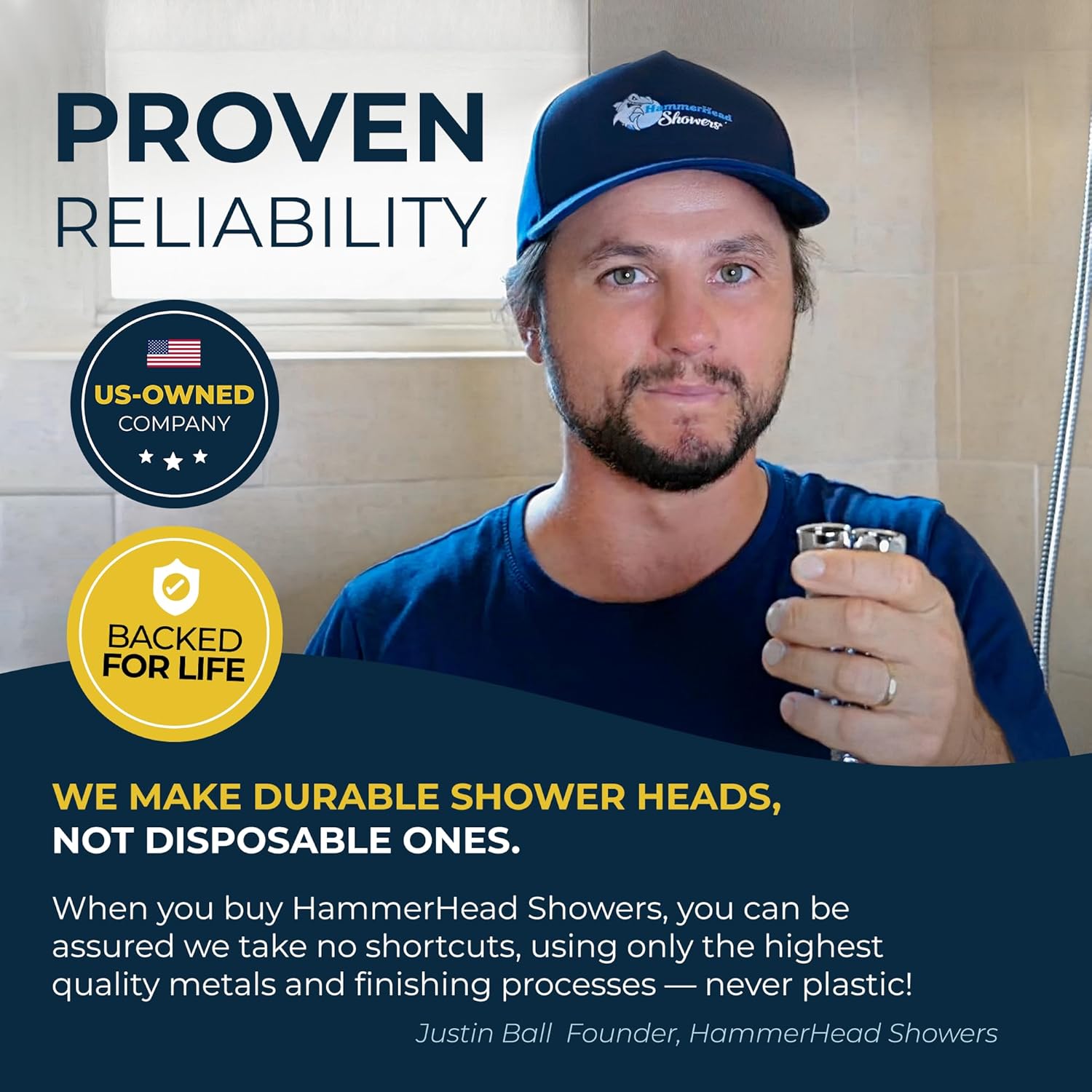 HammerHead Showers? Solid Metal LOW FLOW Handheld Shower Head with Hose and Brass Holder – OIL RUBBED BRONZE ?C Water Saving 1.75 GPM Detachable Shower Head – Adjustable Shower Wand Bracket & 6ft Hose - Image 25