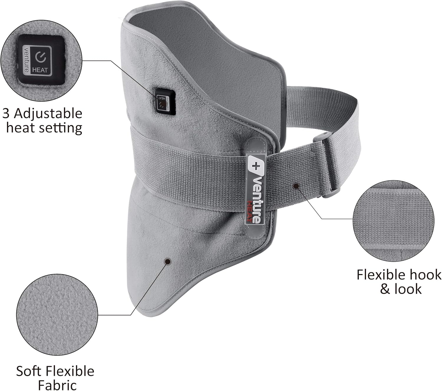 36 x 24 Venture Heat Far Infrared Deep Heating Pad for Injury Recovery and Pain Relief, 10 Hour Shutoff Ultra-Soft Deep Tissue Electric Therapeutic Device (Half Length) - Image 15