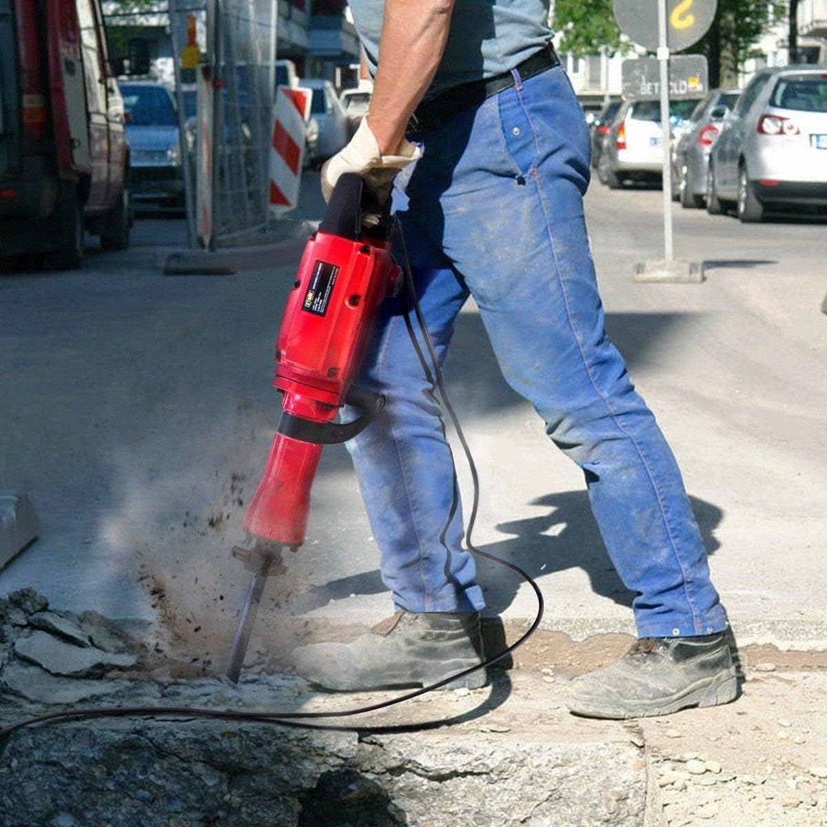 XtremepowerUS 61116-XP Jack Hammer w/Chisel & Shovel Bits Heavy Duty Electric 2200W Demolition Construction Concrete Breaker Punch Drill - Image 3