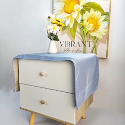 Alternative view of Bedside Tablecloth Nightstand Runner Dust Cover, Tech-Cloth Shine Mesh Table Cloth, Fashion Modern Small Table Runner for End, Side, Night Stand, Dresser, Furniture (Gold,15.7??35.4 Inch)