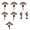 Hampton Bay Low-Voltage Bronze Outdoor LED Landscape Path Light Kit 8-pack