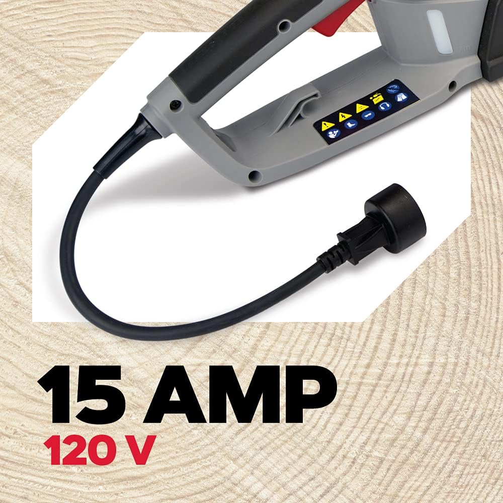 Oregon CS1500 18-inch 15 Amp Self-Sharpening Corded Electric Chainsaw, with Integrated Self-Sharpening System (PowerSharp), 2-Year Warranty, 120V, Grey, Black - Image 4