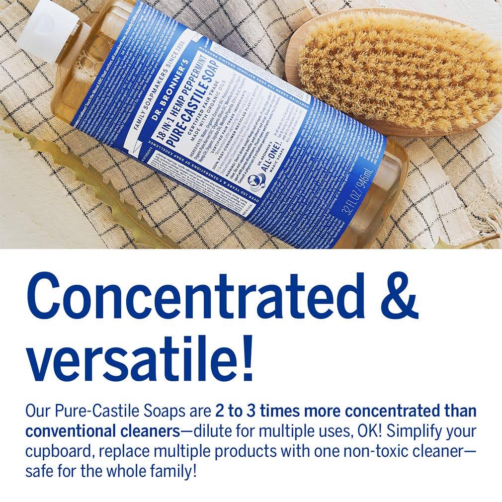 Dr. Bronner’s Pure-Castile Liquid Soap – Peppermint, 1 Gallon - Image 2