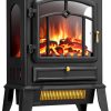 Electric Fireplace Heater with Thermostat Control, 15 Cathedral Stylish Small Fireplace Stove Heater, 3D Realistic Flame Effects, Overheating Safe Design
