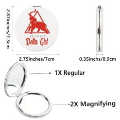 Alternative view of Delta Elephant Pocket Mirror Greek Sorority Sister Makeup Mirror to be a Girl Sorority Gift (Delta Girl)