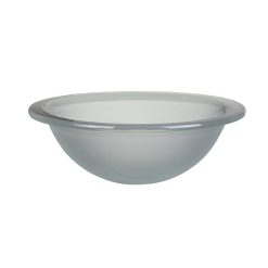 Decolav Translucence Frosted Crystal Glass Undermount Round Bathroom Sink 1000TU