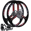 BBR Tuning 26 inch Heavy Duty 3 Spoke Motorized Bike Mag Wheel Set – Black