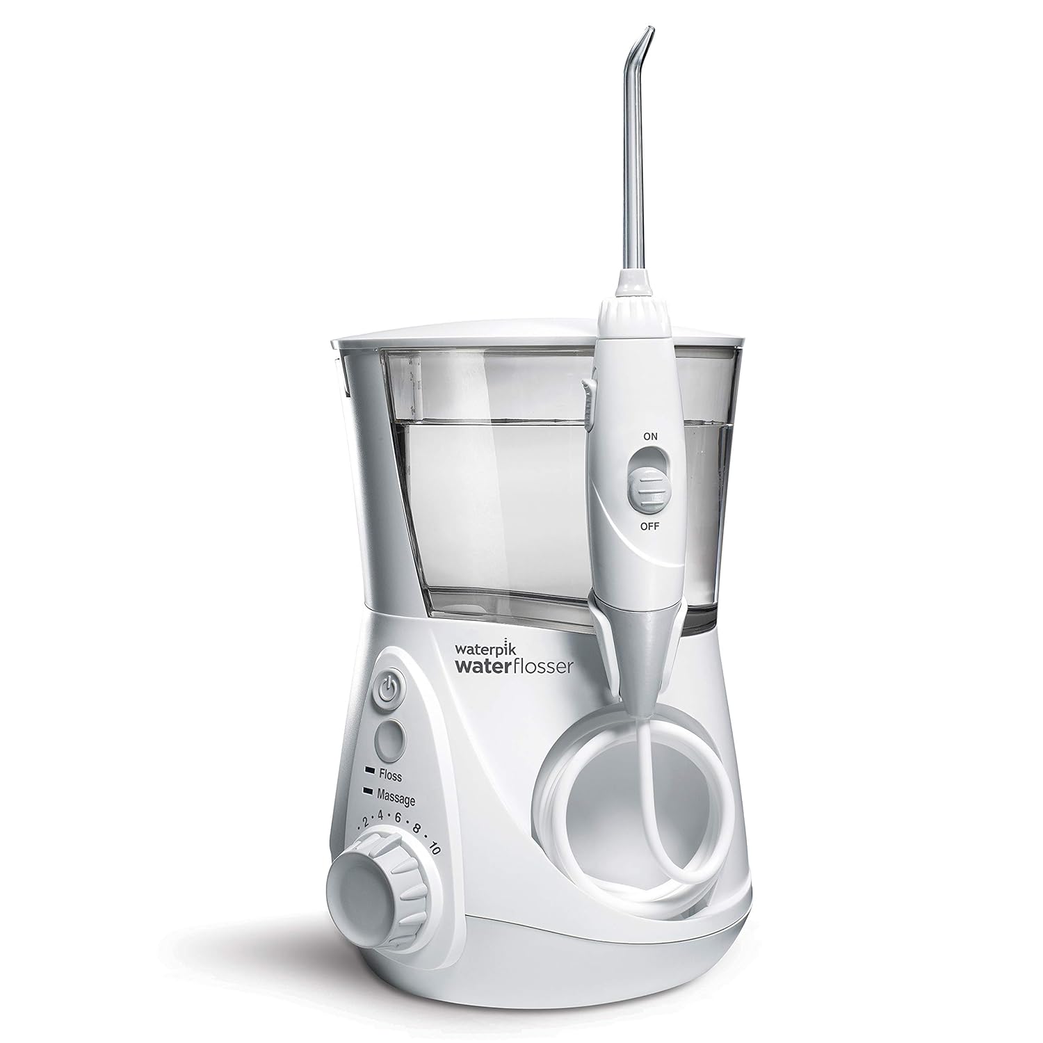 Waterpik Aquarius Water Flosser Professional For Teeth, Gums, Braces, Dental Care, Electric Power With 10 Settings, 7 Tips For Multiple Users And Needs, ADA Accepted, White WP-660 - Image 5
