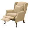 Sure Fit Stretch Pique Wing Chair Recliner Slipcover, Cream