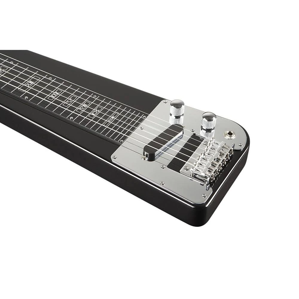 RLS-1 Lap Steel Guitar with Stand and Gig Bag, Metallic Black - Image 3