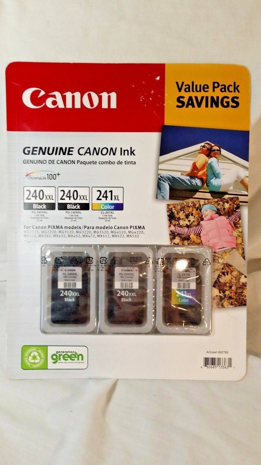 Cannon PG-240XXL CL-241XL Cartridges – 3 count