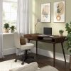 Bush Furniture Nora 54W Writing Desk in Dark Walnut | Computer Table for Home Office Workspace or Entryway