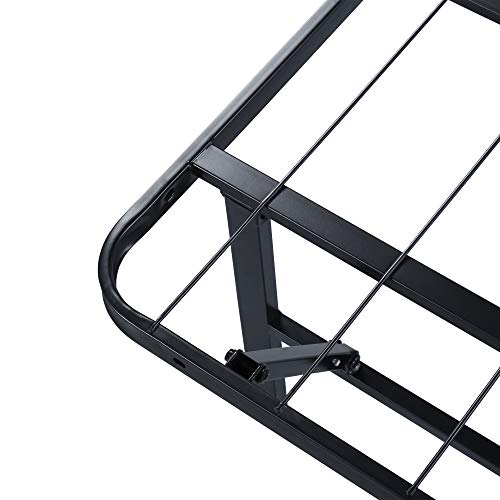 PrimaSleep 18 Inch Tall Heavy Duty Steel Slat Bed Frame/Anti-Slip Support/Easy Assembly Mattress Foundation/No Noise/No Box Spring Needed/Full/Black - Image 35