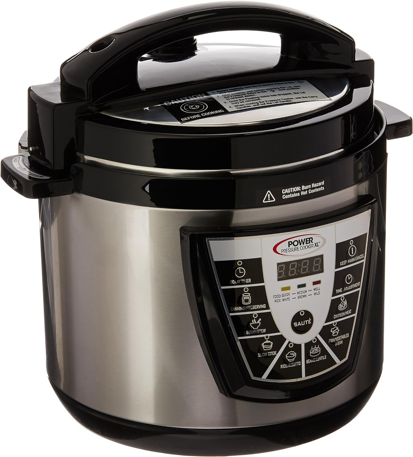 Power Pressure Cooker XL XL 10-Quart Electric Pressure, Slow, Rice Cooker, Steamer & More, 7 One-Touch Programs, Silver - Image 4