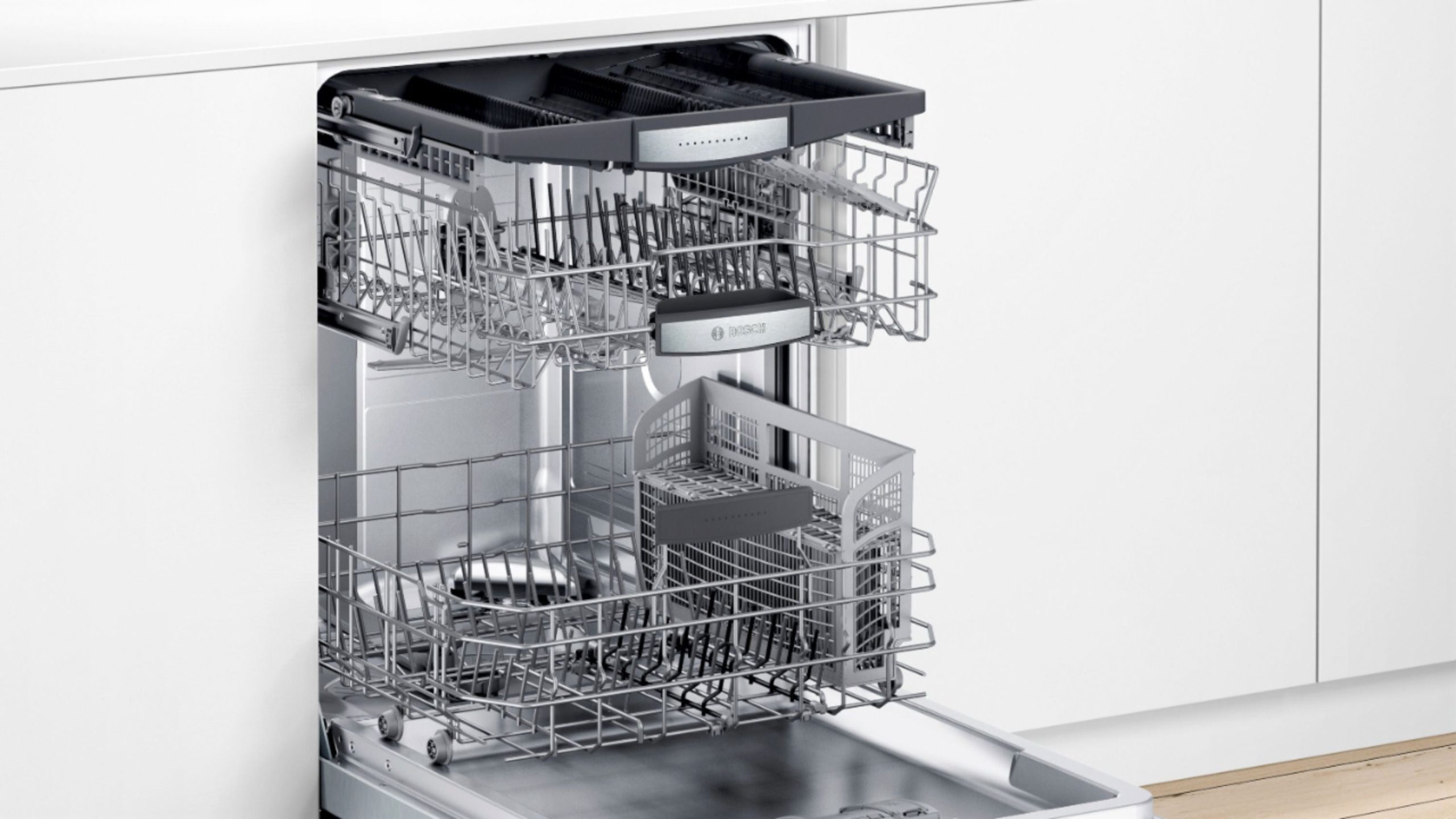 Bosch – 800 Series 24 Top Control Built-In Dishwasher with CrystalDry, Stainless Steel Tub, 3rd Rack, 42 dBa – Stainless steel - Image 3