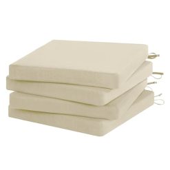 Alternative view of Favoyard Outdoor Chair Cushion Set of 4 Rainproof & Color Fade Resistant 19 x 19 x 2 in Square Corner Patio Furniture Cushions with Waterproof Hidden Zipper Attach Ties for Dining Table Chairs Seats