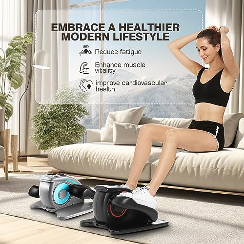 ANCHEER Under Desk Elliptical Machine – Quiet Pedal Exerciser for Seniors, Office & Home, Low-Impact Seated Leg Workout Equipment, Smart LCD Display, Remote Control - Image 3