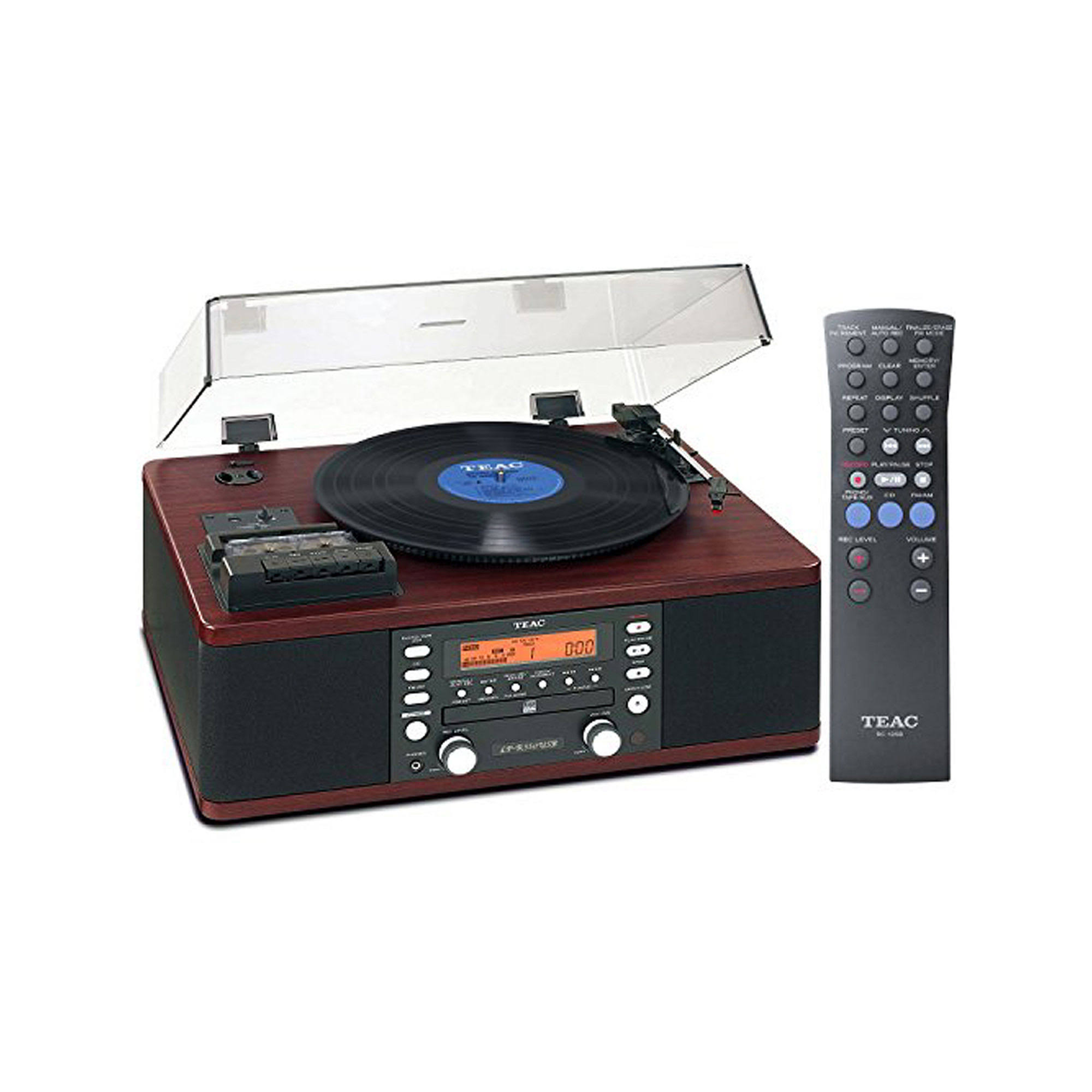 Teac Lp-r550usb CD Recorder Cassette Turntable Walnut - Image 7