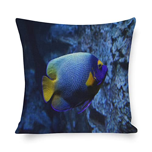Cushion Pillow Cover Ocean Sea Starfish Zippered Pillow Cover Underwater Sea World Fish Nautical Ocean Throw Pillow Covers 18×18 Pillows for Couch Sofa Patio Furniture Home Decor