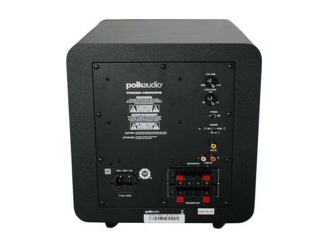 Polk Audio PSW 111 PSW111 8 inch Compact Powered Subwoofer, Black - Image 5