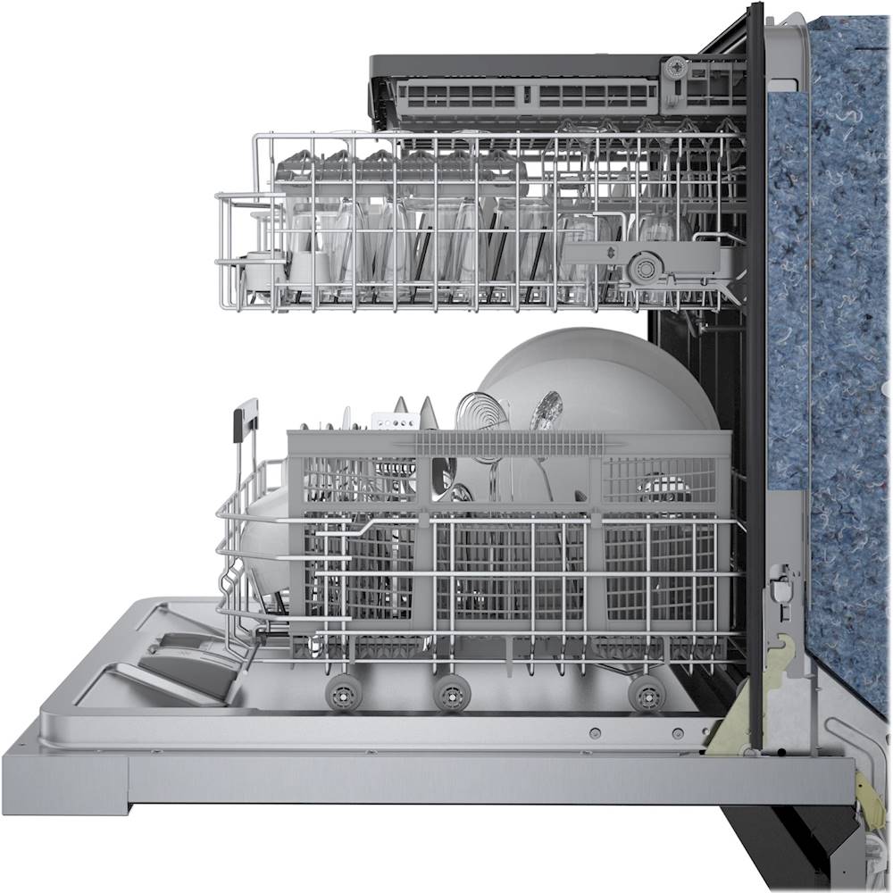 Bosch – 800 Series 24 Top Control Built-In Dishwasher with CrystalDry, Stainless Steel Tub, 3rd Rack, 42 dBa – Stainless steel - Image 7