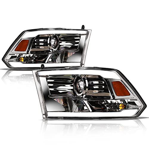 Alpha Owls 8710401 Crystal Headlights With Switchback Sequential LED Light Bar & Startup Light – Black Amber Fits 2009-2018 Dodge Ram 1500 2500 3500/2019-2023 Classic Halogen Models - Image 12