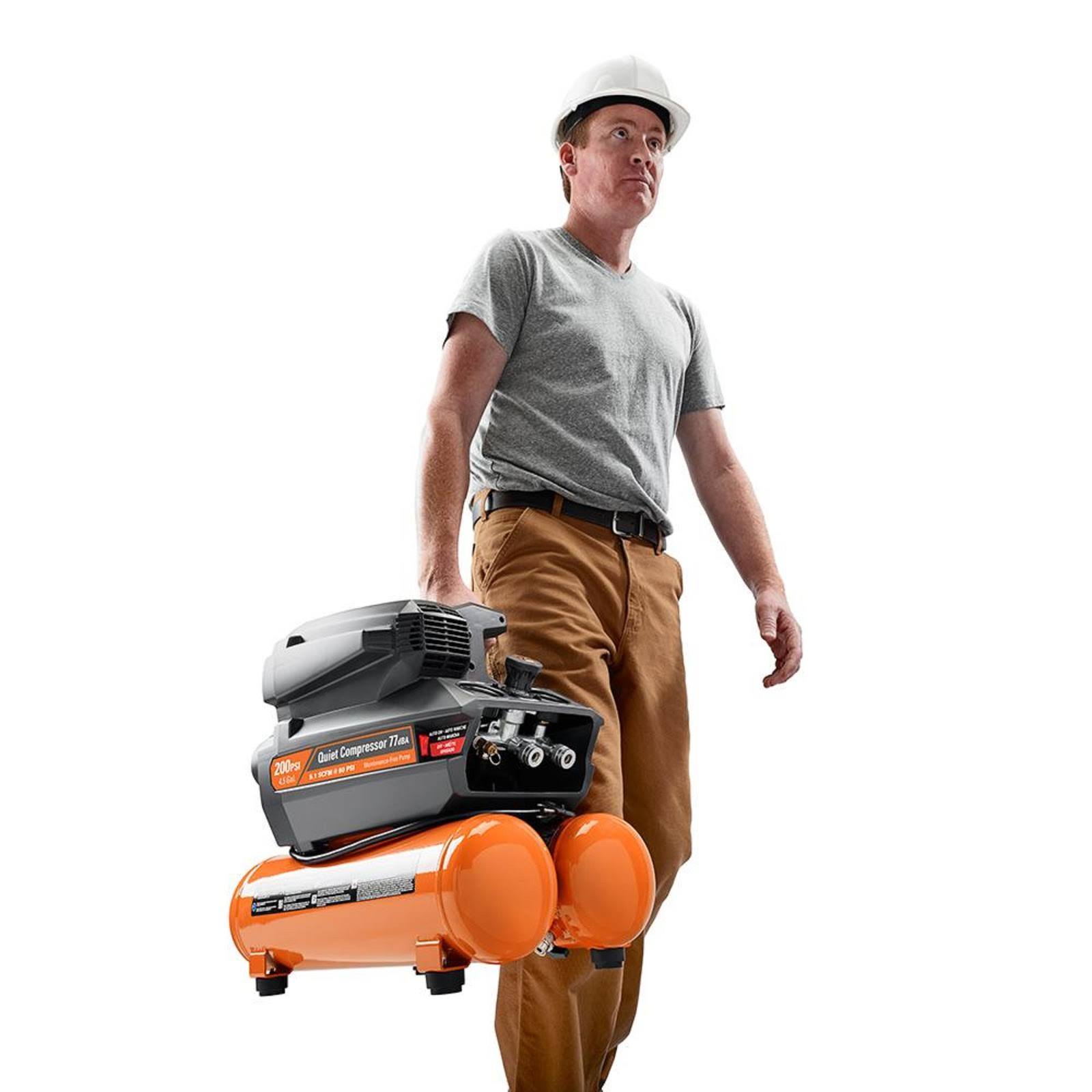 Ridgid 4.5 gal. Portable Electric Quiet Air Compressor - Image 3