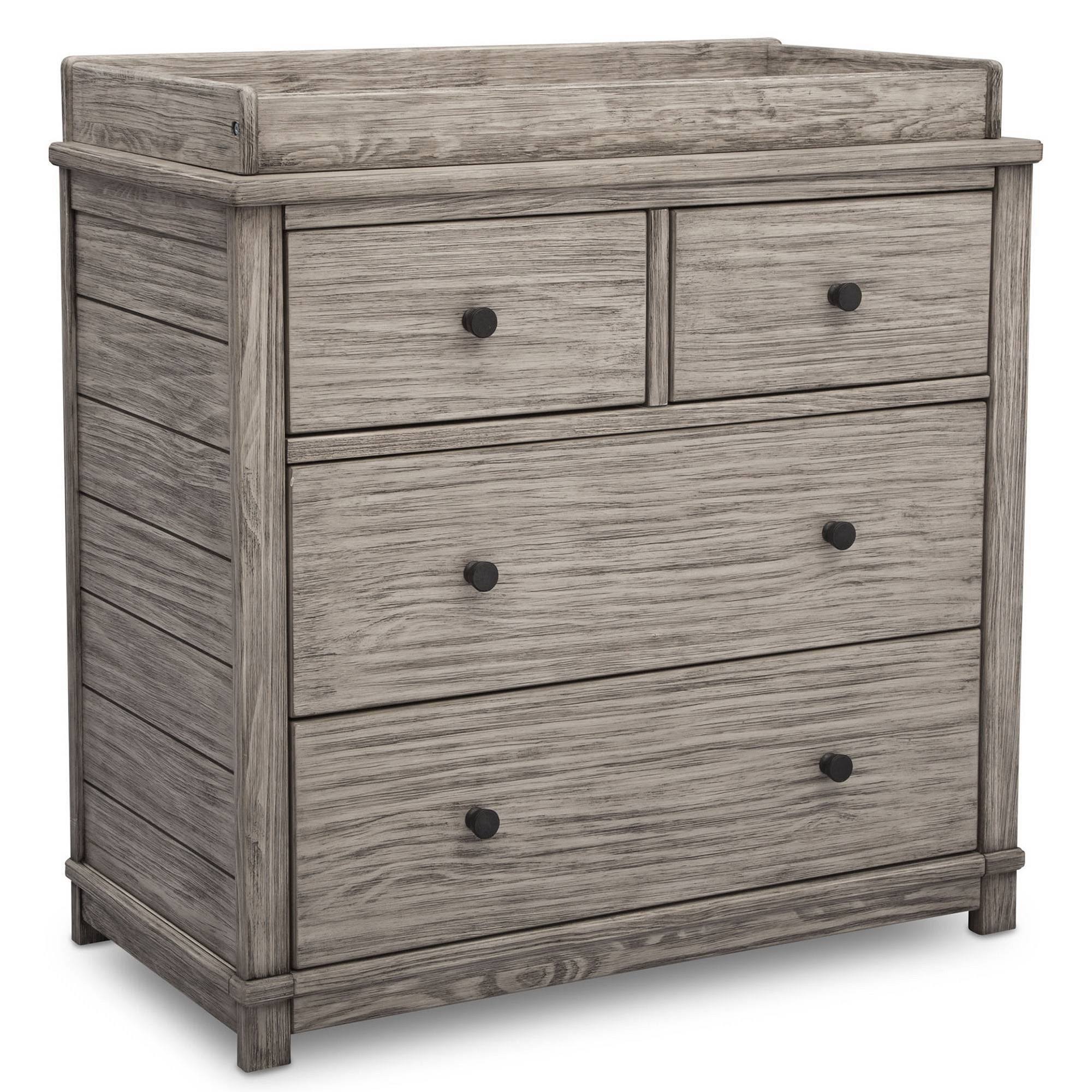 Simmons Kid&s Monterey 4 Drawer Dresser with Change Top – Rustic White