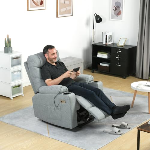 YITAHOME Power Lift Recliner Chair, Modern Fabric Recliner Chair with Massage and Heat, Spacious Seat, USB Ports, Cup Holders, Remote Control, Suitable for Living Room Dark Grey2 - Image 18