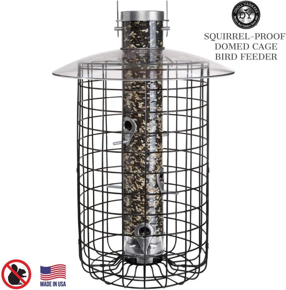 Droll Yankees 344305 Squirrel Proof, Caged Sunflower Bird Feeder, 20-Inch, Black - Image 2