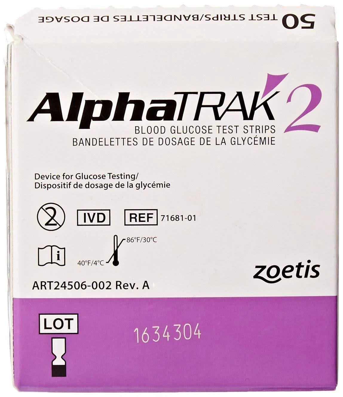 AlphaTRAK 2 Blood Glucose Test Strips 50 Count - Image 2
