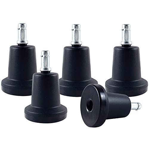 Enjoy Caster | 2.5 Inch Office Chair Casters for Herman Miller Aeron Steelcase Leap Chair | Dual Injection Polyurethane Wheels for Hardwood Floors | Universal Stem Size 7/16 Chairs (6506BUB-23)