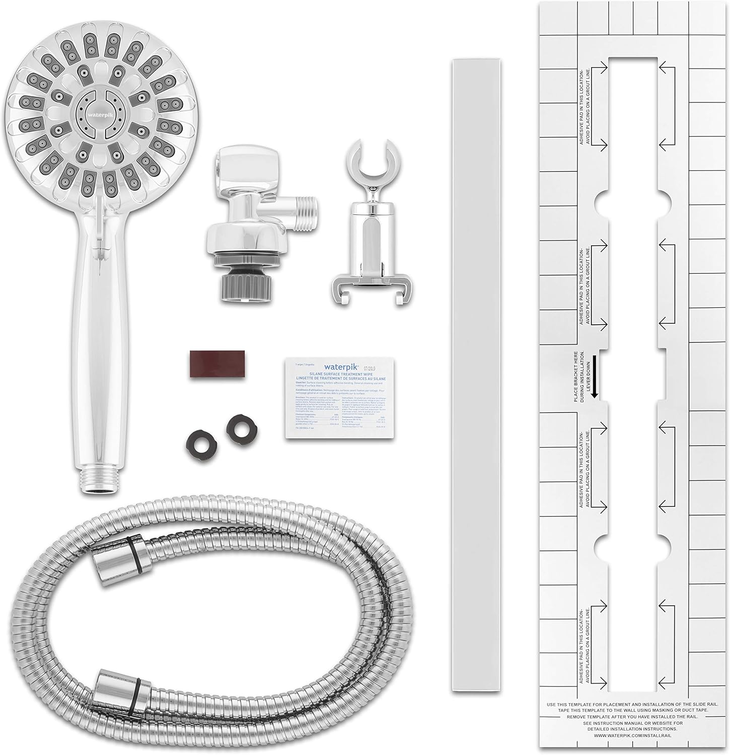Waterpik Slide Rail Hand Held Shower Head Chrome Height Select with PowerPulse Therapeutic Massage Spray, SRXPP-763ME - Image 2