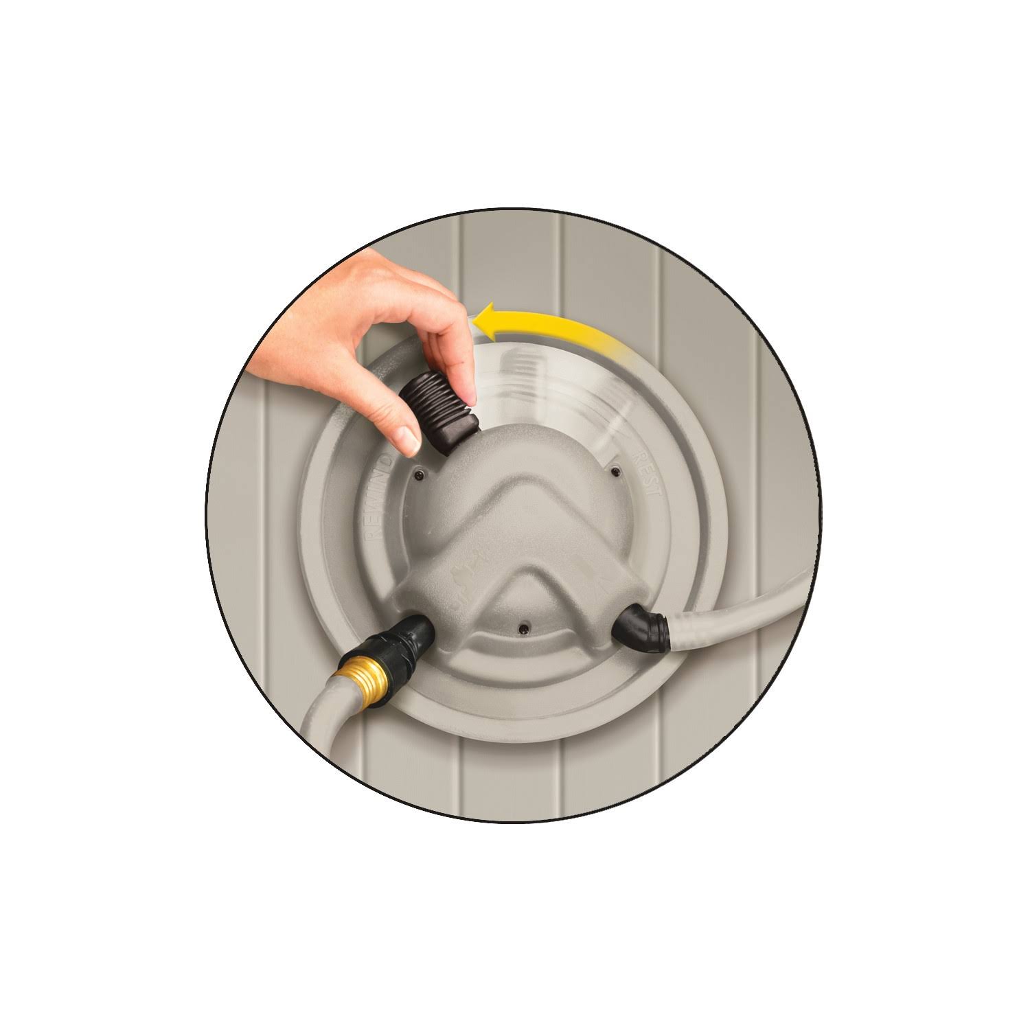 Suncast 125 ft. Aquawinder Auto Rewind Hose Reel - Image 4