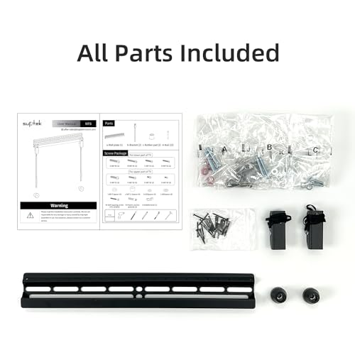 Suptek Studless TV Wall Mount for Most 23-60 Inch TVs up to 99 lbs, Low Profile No Drill TV Mount, Drywall TV Bracket with Max VESA 400x400mm, No Stud, No Drill, Easy Install, MF8 - Image 8