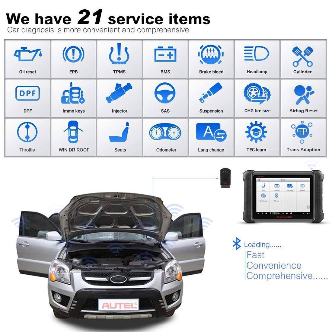 Autel MaxiSys MS906BT OBD2 Bluetooth Auto Diagnostic Tool Scanner ECU Coding - Image 2