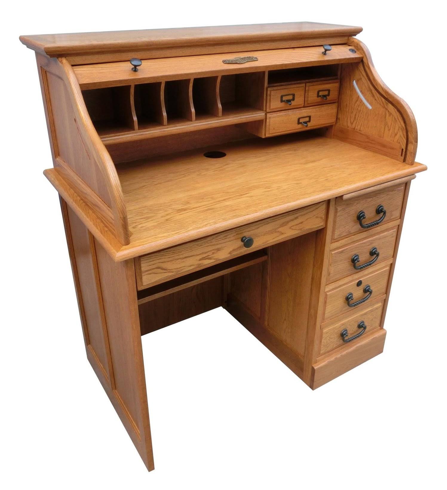 Chelsea Home Moon 42inch Student Roll Top Desk – Harvest Oak