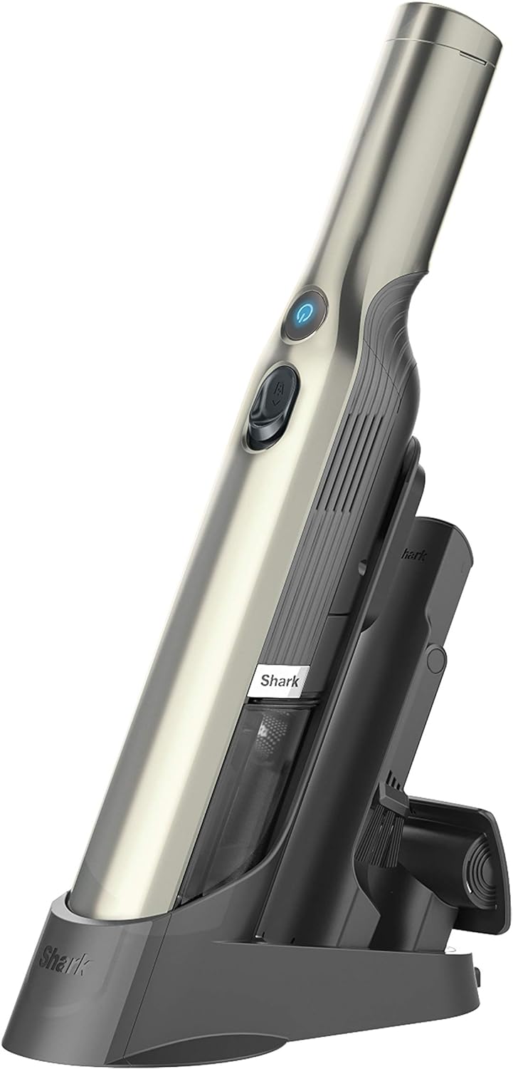 Shark WV201 WANDVAC Handheld Vacuum, Lightweight at 1.4 Pounds with Powerful Suction, Charging Dock, Single Touch Empty and Detachable Dust Cup - Image 2