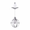 Worth Home Products Instant Pendant Recessed Light Conversion Kit Brushed Nickel Globe Cage Shade with Vintage Bulb | PKN-4030-0030-B