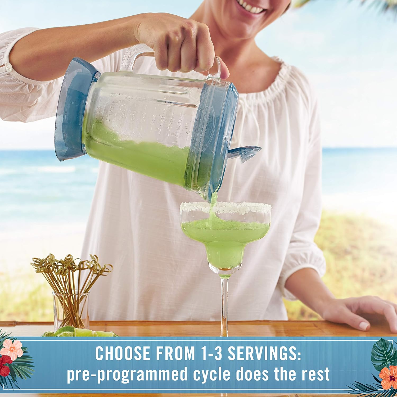 Margaritaville Key West Frozen Concoction Maker with Easy Pour Jar and XL Ice Reservoir - Image 2