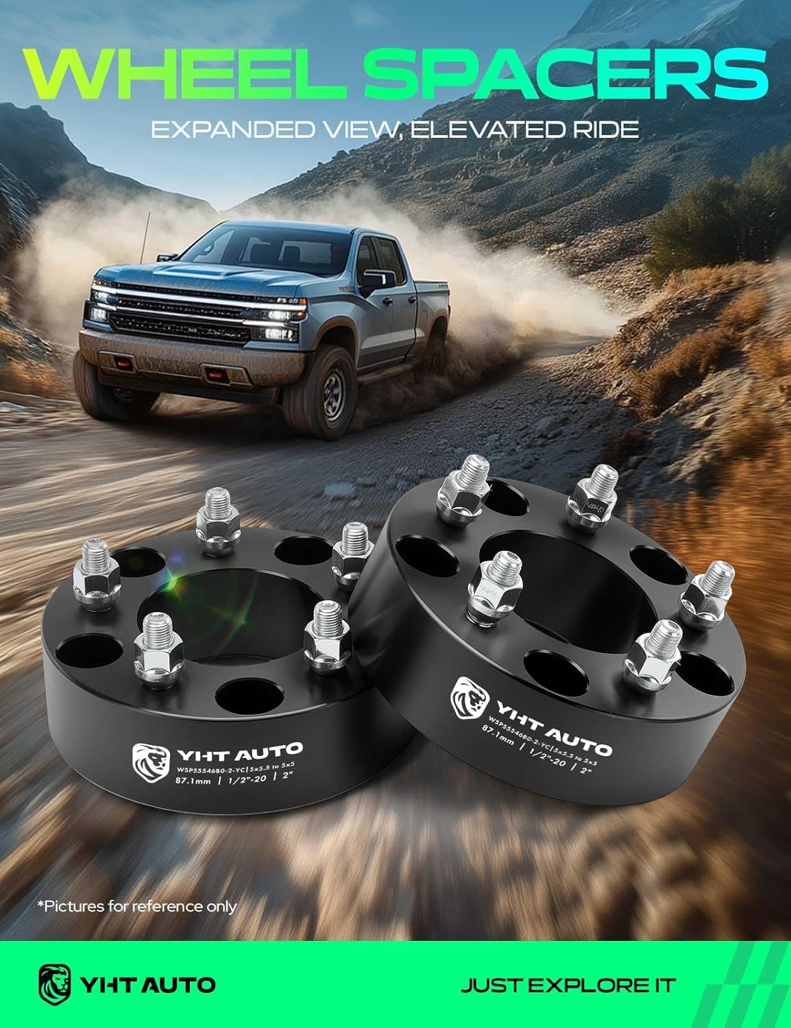 YHTAUTO 5×120 Hub Centric Wheel Spacers 1 Compatible with 1991-2011 BMW 1/3/5/6/7/8/M3/M5/M6/Z3/Z4/Z8 Series Tire Spacers M12x1.5 Studs, 72.56mm Hub Bore 5 Lug 2PCS Black - Image 10